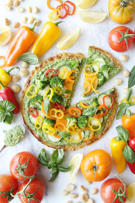 Double Macadamia Pesto Pizza