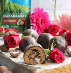 No-Bake Chocolate Macadamia Cookie Dough Truffles