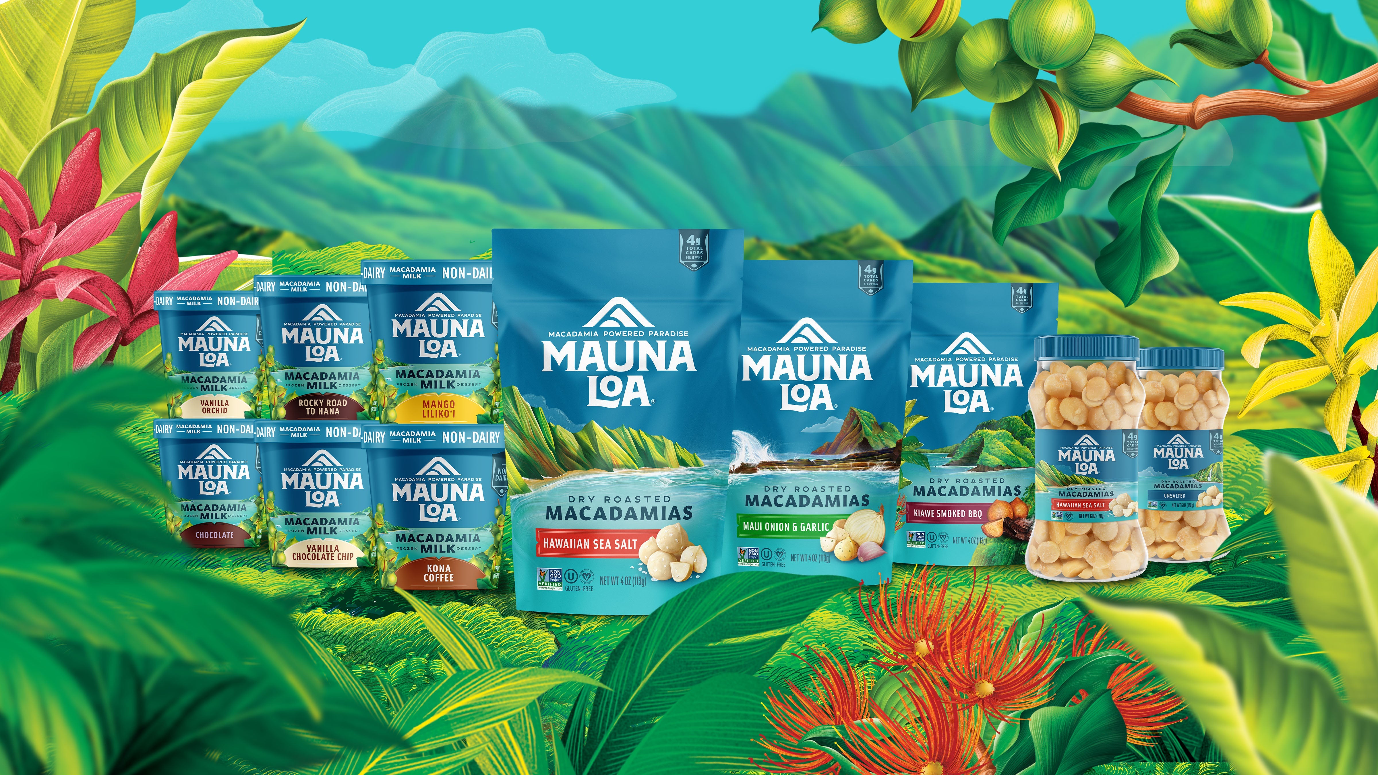 Mauna Loa® Unlocks Functional Plant Power with Brand Elevation and Introduces First and Only Macadamia Milk Dairy-Free Ice Cream in to Market 