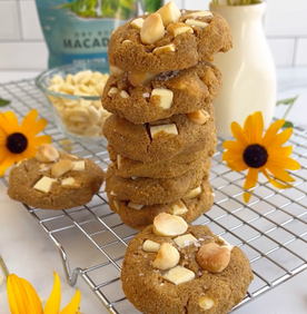 Pumpkin White Chocolate Macadamia Cookies - Fall Cookie Recipe