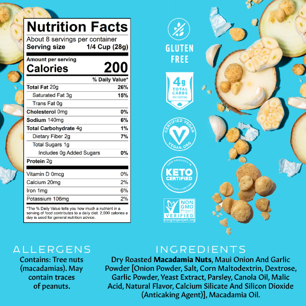 Flavored Macadamias - Garlic Onion Medium Bag Gallery Fullscreen Image