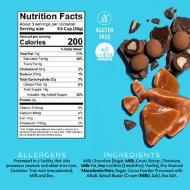 Chocolate Covered Macadamias - Milk Chocolate Toffee Small Bag