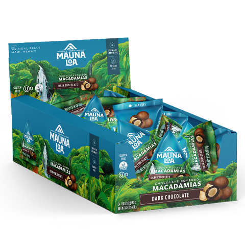 Chocolate Covered Macadamias - Dark Chocolate Mini Mauna